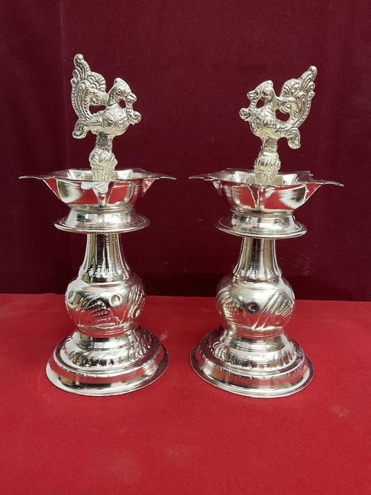 German Silver Candle Stand (6 inch Height) (Medium)