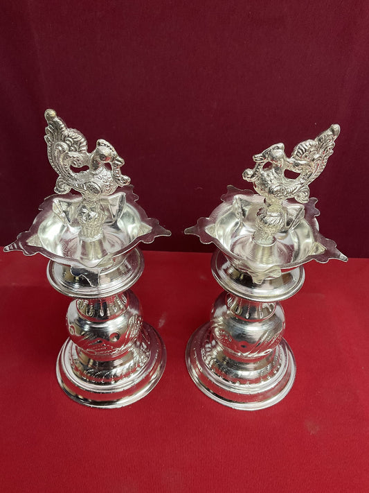 German Silver Candle Stand (6 inch Height) (Medium)