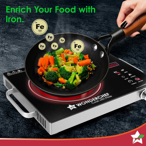 Wonderchef Ferro Light 20cm Fry Pan – Pre-Seasoned Cast Iron