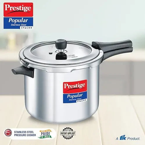 Prestige Popular Svachh Spillage Control SS Pressure Cooker 7.5L