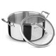 Bergner Hitech Tri-Ply Stainless Steel Non-Stick Casserole with Lid, PFOA-free, ILag Coating - Induction Bottom 32 cm / 12.3 L BG-31137-MM