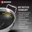 Bergner Hitech Prism 26cm 3.5L Non Stick Stainless Steel Kadhai with Glass Lid, BG-31165-MM