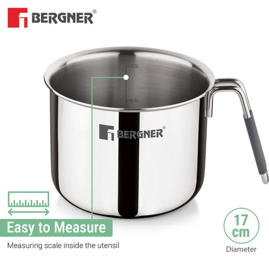 Bergner Argent Triply Milk Boiler 14cm (1.8L)