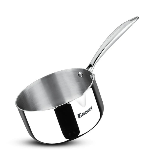 Bergner Argent Tri-Ply Stainless Steel Milkpan/Saucepan - Induction Bottom 2.3ltr 18cm BGIN-1302