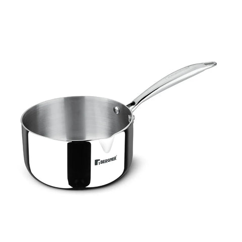 Bergner Argent Tri-Ply Stainless Steel Milkpan/Saucepan - Induction Bottom 2.ltr 20cm BGIN-1303