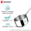 Bergner Argent Tri-Ply Stainless Steel Milkpan/Saucepan - Induction Bottom 16cm BGIN-1301