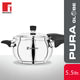 Bergner &nbsp;5.5L Pura Stainless Steel Belly Shape Outer Lid Pressure Cooker, Tri-Ply Induction Bottom&nbsp;BGIN-1868
