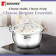 Bergner BE Essentials Tri-Ply Stainless Steel Rice Handi 18cm, 3 L BGIN-6283
