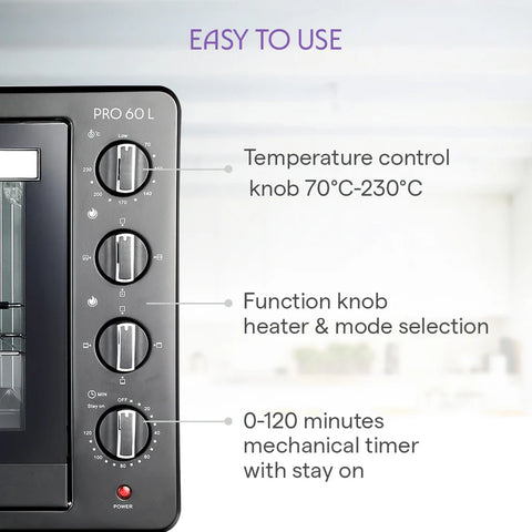 Borosil Prima 2200W 60L OTG Pro