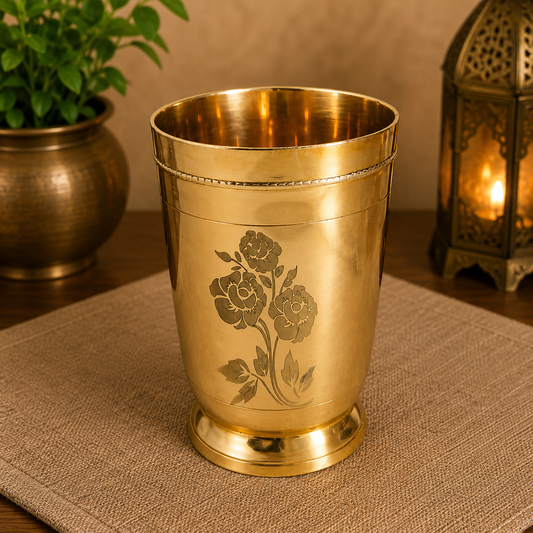 Brass Classic Glass Barfi Gold – Premium Brass Sweet Serving Bowl for Gifting & Home Decor