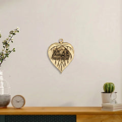 Agromech Brass Lakshmi Ganesh Leaf Plate Wall Hanging – Traditional Spiritual Home Decor