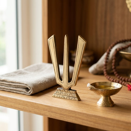 Brass Namam | Traditional Brass Namam for Home Temple, Puja Room & Spiritual Décor