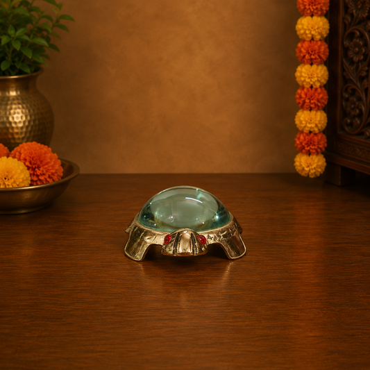 Kamal Tortoise Yantra Brass Idol for Vastu & Prosperity