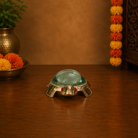 Kamal Tortoise Yantra Brass Idol for Vastu & Prosperity