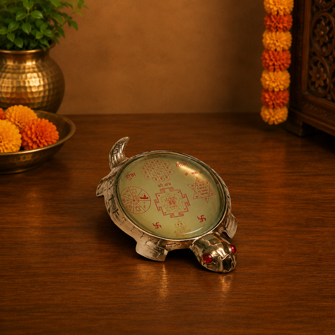 Kamal Tortoise Yantra Brass Idol for Vastu & Prosperity