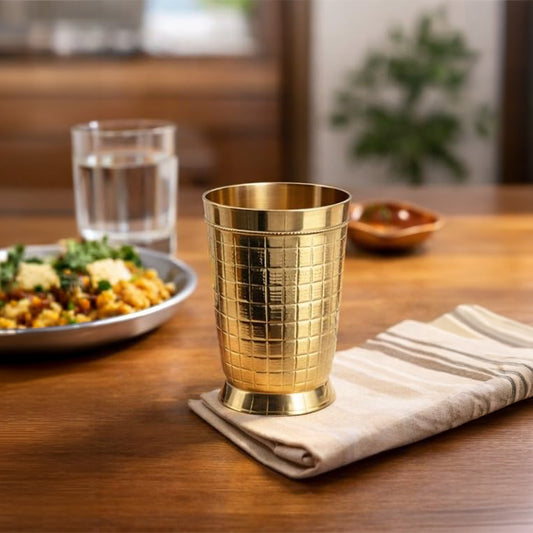 Brass Glass Dana Laser Decorative Bowl – Premium Luxury Home Decor Centerpiece