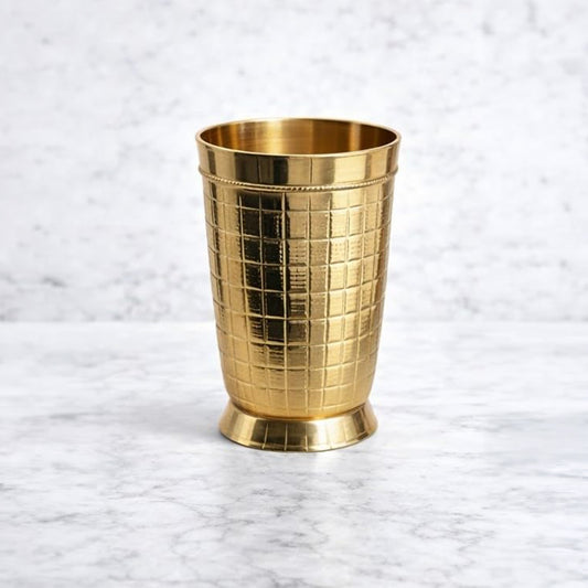 Brass Glass Dana Laser Decorative Bowl – Premium Luxury Home Decor Centerpiece