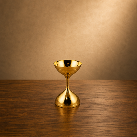 Brass Kamal Nanda Deep MW No.4 | Lotus Design Traditional Oil Lamp for Puja & Home Temple