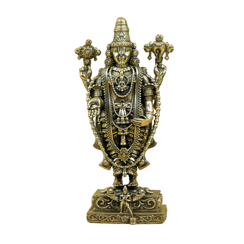 Brass Tirupati Balaji Idol with Garuda Base | 6 inch