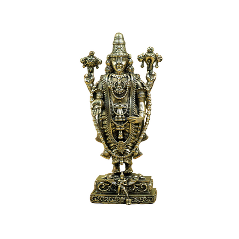 Brass Tirupati Balaji Idol with Garuda Base | 6 inch