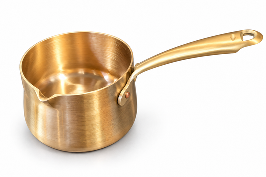 Kansyam Large Bronze Tea Pan - Kansa Milk Cooking Pot