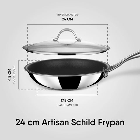 STAHL 4424 ARTISAN FRYING PAN 24CM W/LID