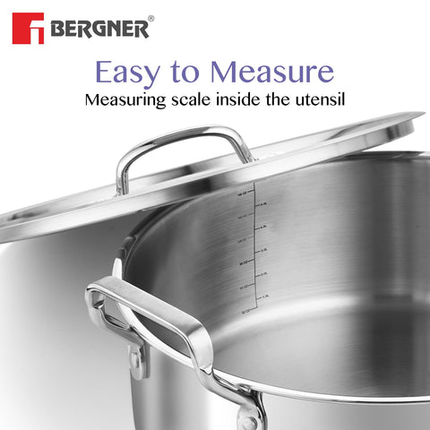 Bergner BGIN-6259 Esse Avadh Biryani Pot 28cm – Triply Cookware