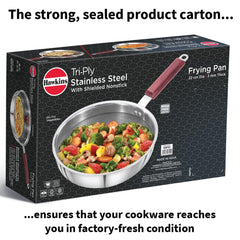 Hawkins 22cm Shielded Non-Stick Tri-Ply SS Fry Pan – Stainless Steel Pan