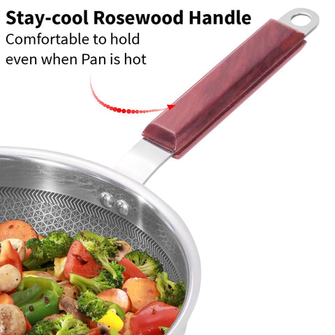 HAW.22CM SHIELDED NONSTICK TRI-PLY SS FRY PAN NSF22