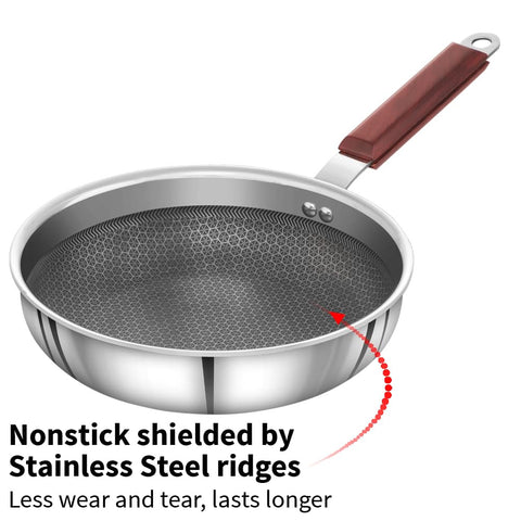 HAW.22CM SHIELDED NONSTICK TRI-PLY SS FRY PAN NSF22