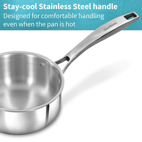 HAW.PRO SS TRI-PLY SAUCE PAN 1.5L SS LID PSSP15S