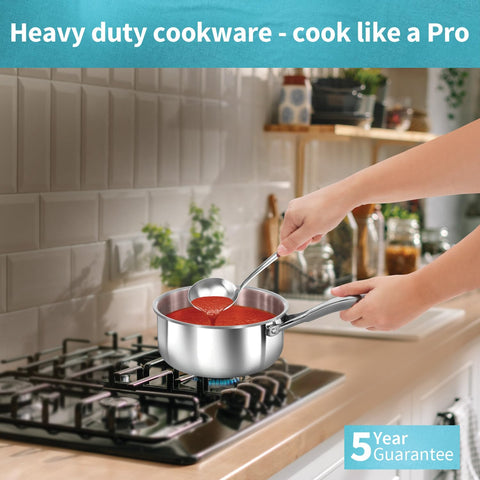 HAW.PRO SS TRI-PLY SAUCE PAN 1.5L SS LID PSSP15S