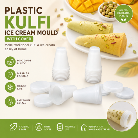 National Plastic Kulfi Mould No. 2 – Reusable Ice Cream/Kulfi Maker