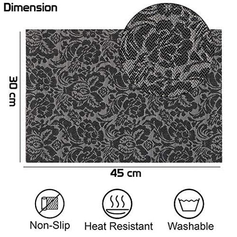 HS Place Mat Set of 6 (30x45 cm) – Stylish & Durable Dining Table Mats (HS-TPM02201)