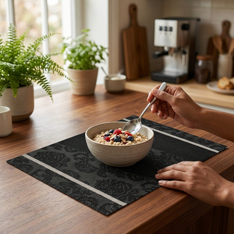 HS Place Mat Set of 6 (30x45 cm) – Stylish & Durable Dining Table Mats (HS-TPM02201)