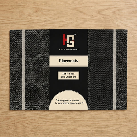HS Place Mat Set of 6 (30x45 cm) – Stylish & Durable Dining Table Mats (HS-TPM02201)