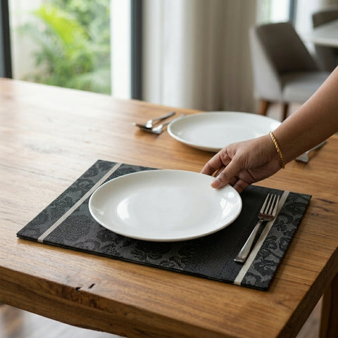 HS Place Mat Set of 6 (30x45 cm) – Stylish & Durable Dining Table Mats (HS-TPM02201)