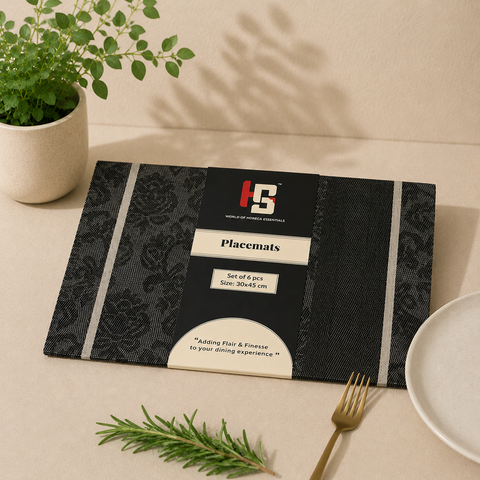 HS Place Mat Set of 6 (30x45 cm) – Stylish & Durable Dining Table Mats (HS-TPM02201)