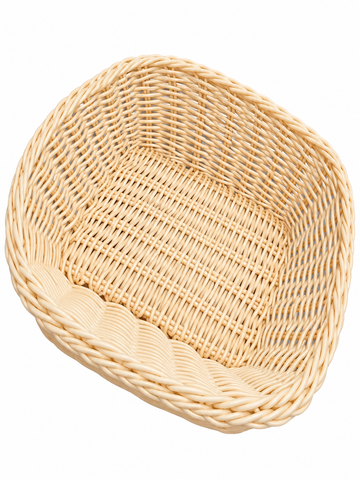 VAMI POLYRATTAN BASKET SQUARE CREAM 21X21X6CM HSPB029