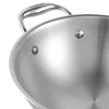 Vinod Platinum Triply Stainless Steel Kadai with Lid