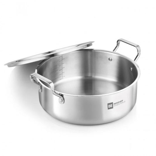 Bergner Essential Avadh Triply Biryani Pot BGIN-6259 With Handle And Lid 28CM-5.0L (Max - 5.8LTR)