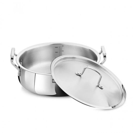 Bergner Essential Lazeez Triply Biryani Pot BGIN-6297 With Handle And Lid 24CM-4.0L (Max- .4LTR)