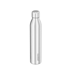 Nanobot Silver AKUA 700ML Plain SS Single Layer Water Bottle 700ML Plain Bottle (Pack of 1, Silver, Steel)