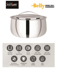 Solitaire Stainless Steel Belly Casserole – Solitaire Cookware