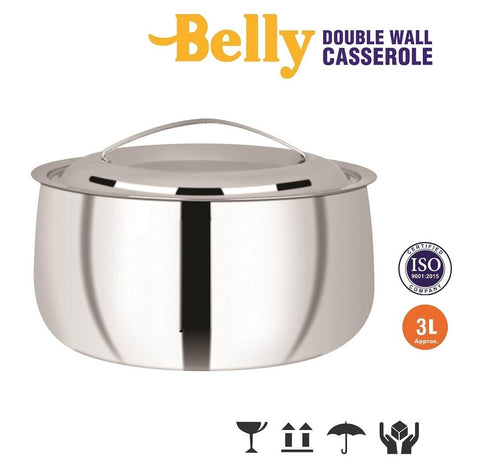 Solitaire Stainless Steel Belly Casserole – Solitaire Cookware