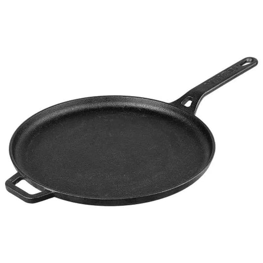 Vinod 30cm Cast Iron Dosa Tawa - Pre-Seasoned Flat Multi-Purpose Pan