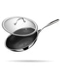 Artisan Silver Stainless Steel 22 cm Induction Compatible Deep Frypan With Lid (2 L)