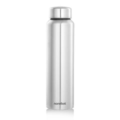 Nanobot Nero Stainless Steel Water Bottle 1000 ml | Single Wall, Lightweight & Durable Drink Bottle