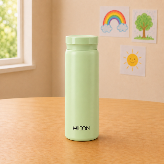 Milton Minimate Thermosteel Flask 300ml | Vacuum Insulated Stainless Steel Water Bottle | Leakproof Hot & Cold Flask for Office, School & Travel
