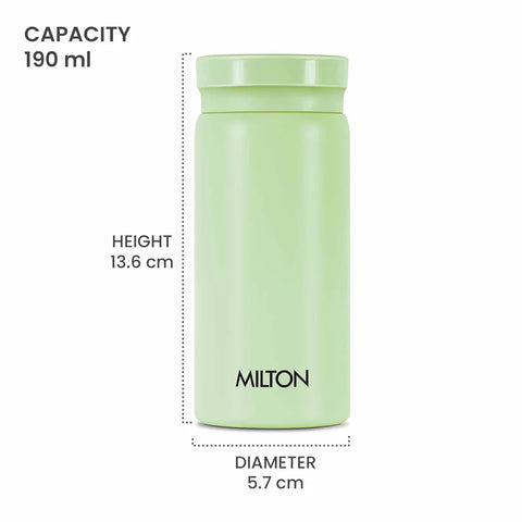 Milton Minimate Thermosteel Flask 300ml | Vacuum Insulated Stainless Steel Water Bottle | Leakproof Hot & Cold Flask for Office, School & Travel